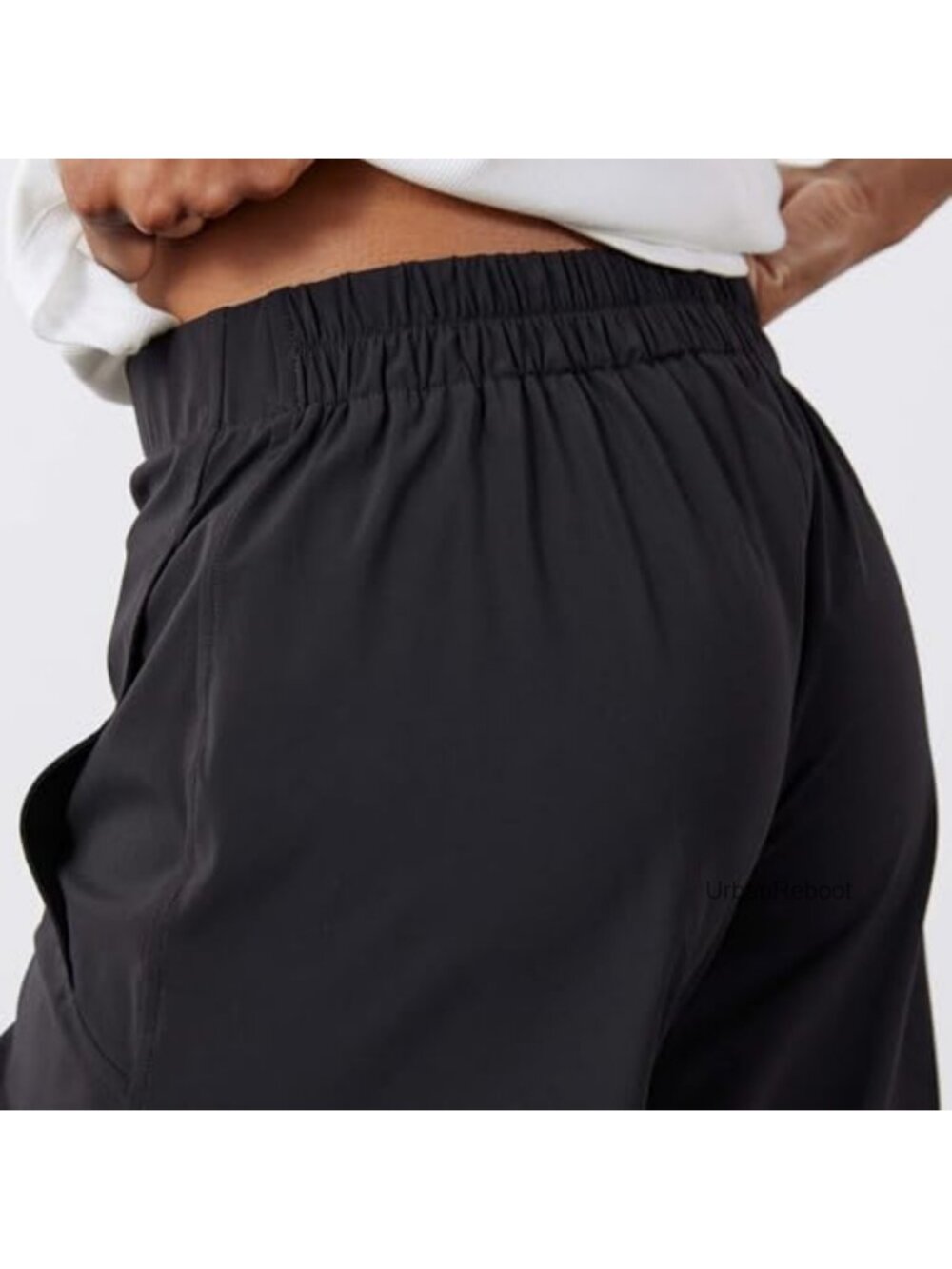 Yaykio Women Barrel Pants Baggy Wide Leg High Waisted Ankle Pants - Picture 5 of 6